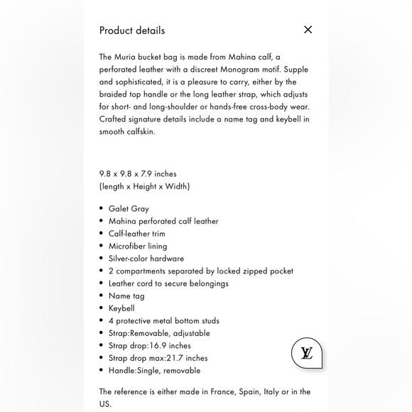 Louis Vuitton Muria bag - Picture 13 of 16